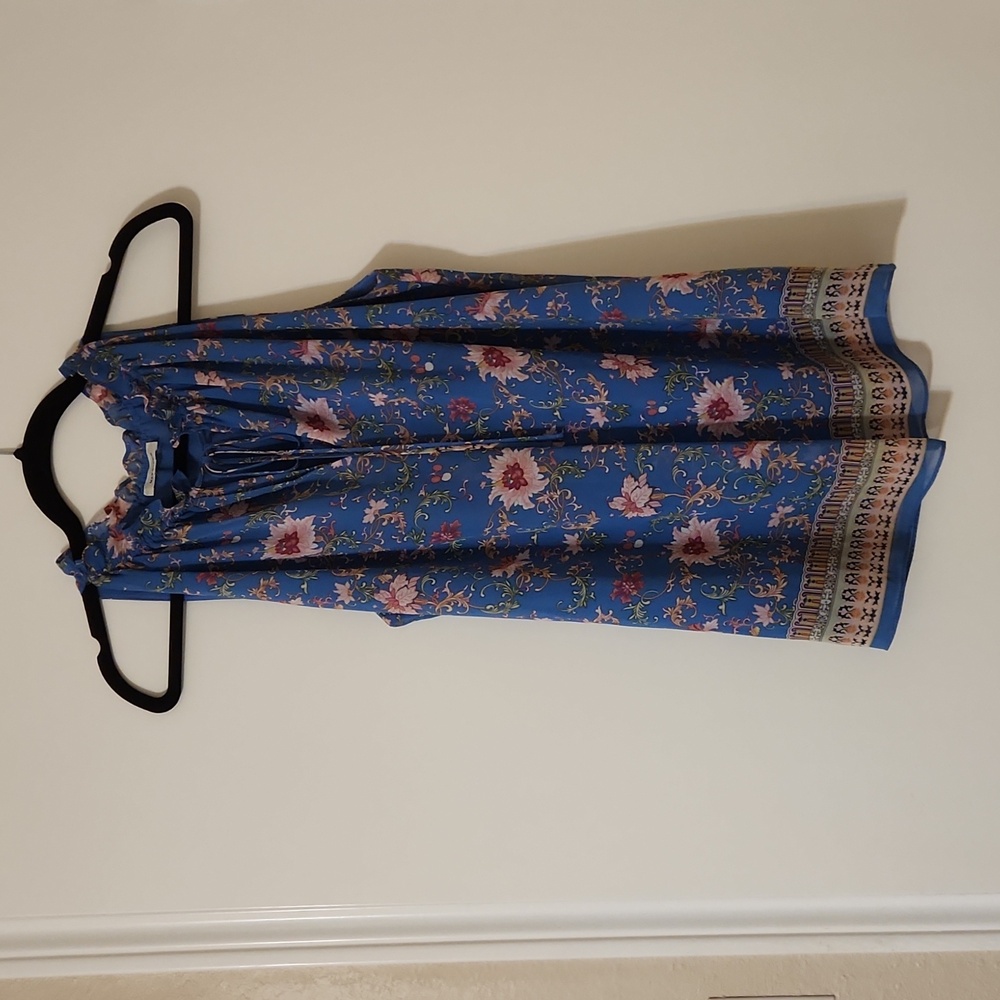 Max Studio sleeveless border print tunic